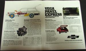 1974 Chevrolet Vega Panel Express Truck Dealer Sales Folder Original