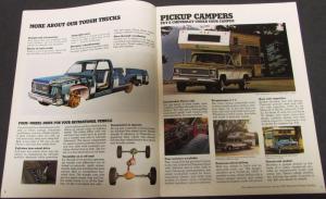 1974 Chevy Rec Vehicle Camper Motorhome Truck Dealer Sales Brochure