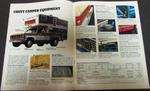 1974 Chevy Rec Vehicle Camper Motorhome Truck Dealer Sales Brochure