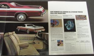 1974 Chevrolet El Camino Truck Dealer Sales Folder Brochure Original