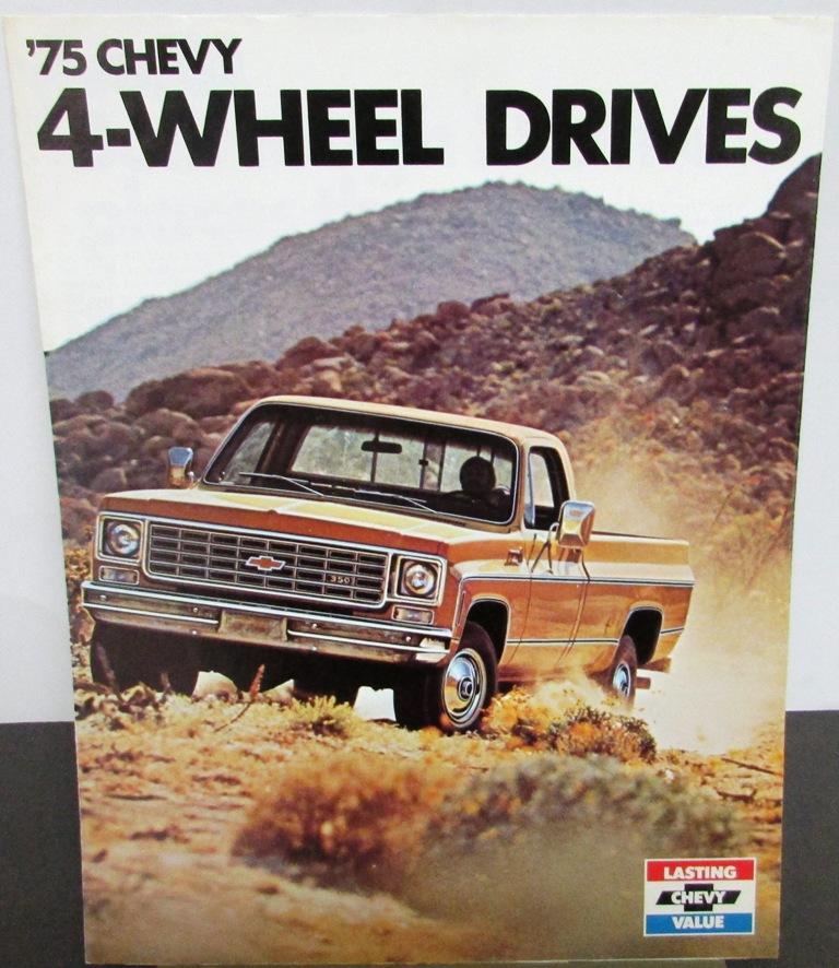 1975 Chevrolet Chevy 4 Wheel Drive Truck Dealer Sales Folder Original