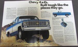 1975 Chevrolet Chevy 4 Wheel Drive Truck Dealer Sales Folder Original