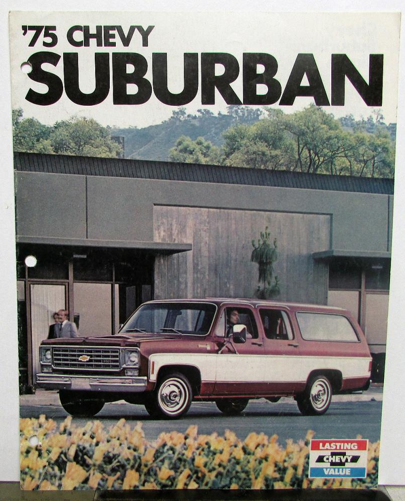 1975 Chevrolet Chevy Suburban Truck Dealer Color Sales Brochure Original