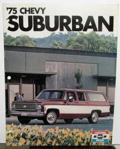 1975 Chevrolet Chevy Suburban Truck Dealer Color Sales Brochure Original