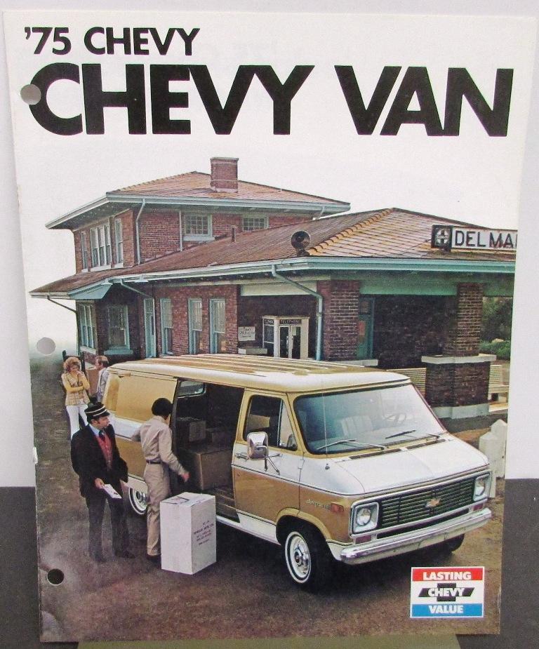 1975 Chevrolet Chevy Van Truck Dealer Color Sales Brochure Original