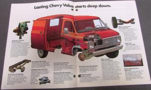 1975 Chevrolet Chevy Van Truck Dealer Color Sales Brochure Original