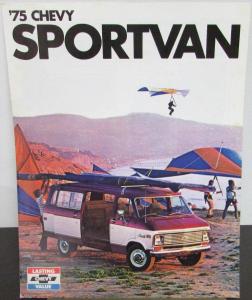 1975 Chevrolet Chevy Sportvan Truck Dealer Color Sales Brochure Original