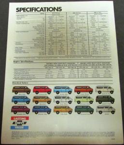 1975 Chevrolet Chevy Sportvan Truck Dealer Color Sales Brochure Original