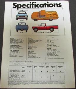 1975 Chevrolet Chevy Luv Pickup Truck Dealer Sales Folder Original