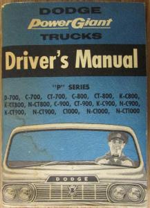 1960 Dodge Power Giant Truck Owners Manual P Series Original