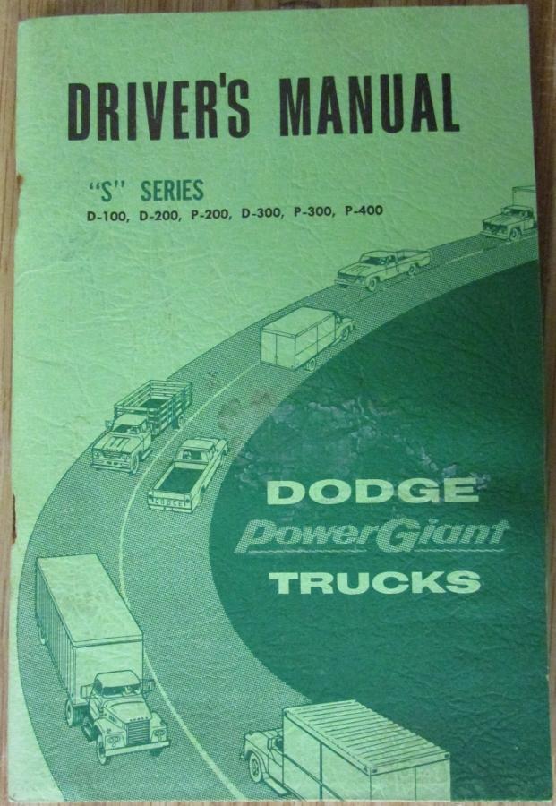 1962 Dodge Power Giant Truck Owners Manual S Series Original