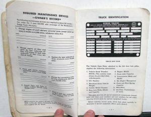 1966 Dodge Truck Owners Manual Models 100 thru 300 Used Original