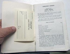 1967 Dodge Truck Owners Manual Models 400 thru 700 Used Original