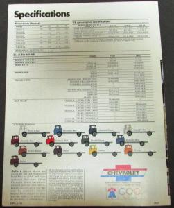 1976 Chevrolet Tilt Cab Series 60 65 Truck Dealer Sales Brochure Original
