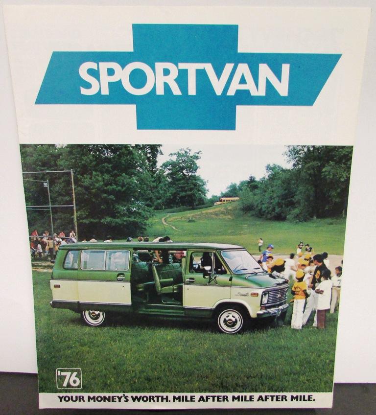 1976 Chevy Sportvan & Chevrolet Van Truck Dealer Color Sales Folder Original