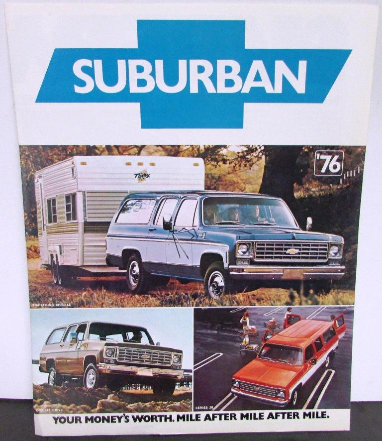 1976 Chevrolet Suburban Truck Dealer Sales Brochure Original