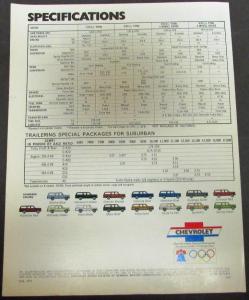1976 Chevrolet Suburban Truck Dealer Sales Brochure Original