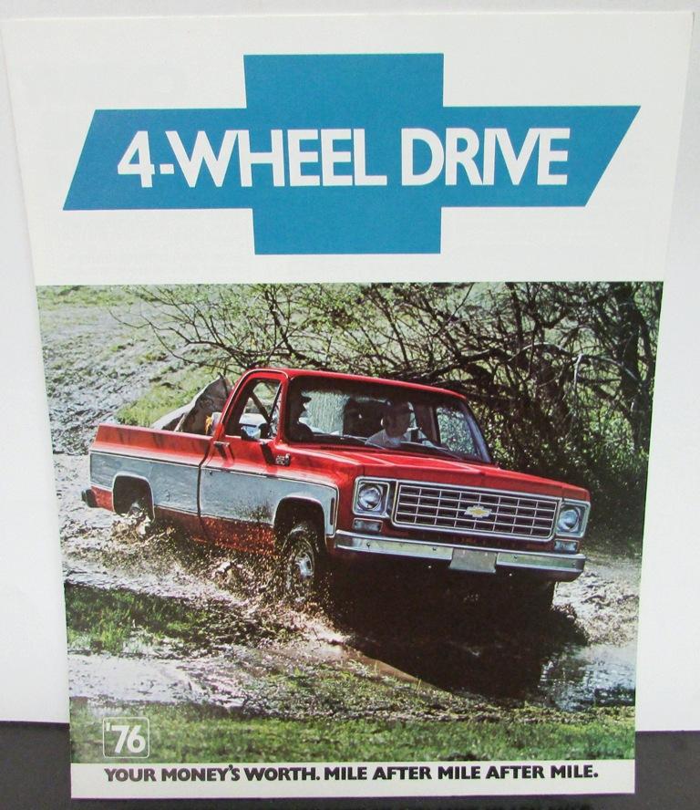 1976 Chevrolet Chevy 4-Wheel Drive Pickup Blazer Truck Dealer Folder Original