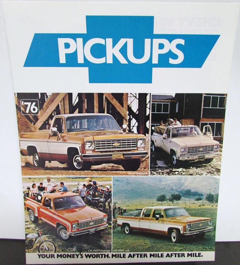 1976 Chevrolet Pickup Truck Sales Folder Chevy Pickup CK 10 20 30 Original