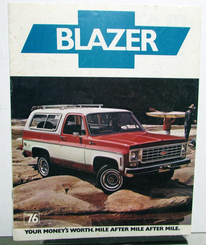 1976 Chevy Blazer Chevrolet Truck Dealer Sales Brochure Original