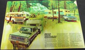 1976 Chevy Trailering Guide Camper Truck El Camino Blazer Vans Sales Brochure