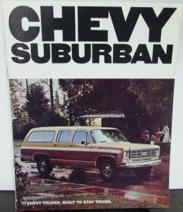 1977 Chevy Suburban Color Sales Brochure Original