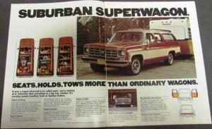 1977 Chevy Suburban Color Sales Brochure Original
