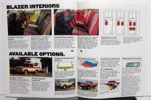 1977 Chevrolet Chevy Blazer Truck Color Sales Brochure Original