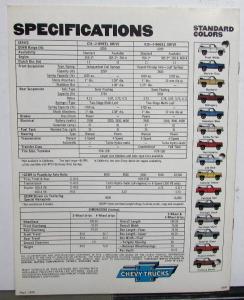 1977 Chevrolet Chevy Blazer Truck Color Sales Brochure Original