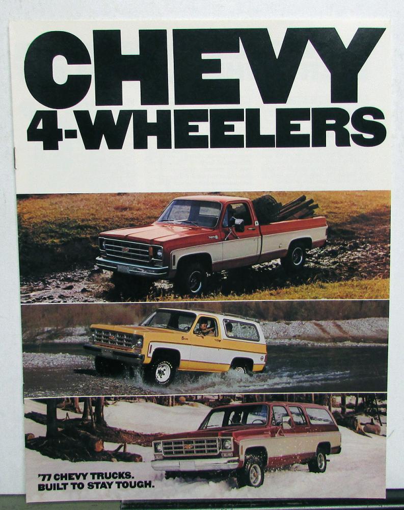1977 Chevy 4 Wheel Drive Pickup Blazer Suburban Truck Sales Brochure