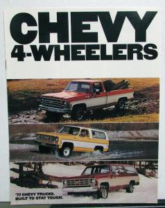 1977 Chevy 4 Wheel Drive Pickup Blazer Suburban Truck Sales Brochure