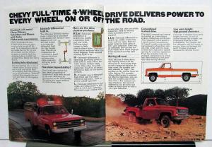 1977 Chevy 4 Wheel Drive Pickup Blazer Suburban Truck Sales Brochure