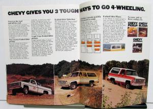 1977 Chevy 4 Wheel Drive Pickup Blazer Suburban Truck Sales Brochure
