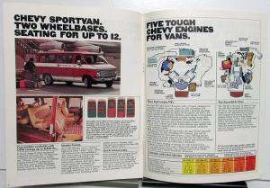 1977 Chevy Vans Color Sales Brochure Original Chevrolet GM Trucks Dealer
