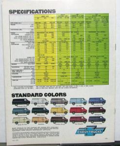 1977 Chevy Vans Color Sales Brochure Original Chevrolet GM Trucks Dealer