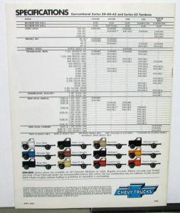 1977 Chevrolet Mediums Series 50 60 65 Truck Brochure Conventional & Tandem