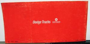 1974 Dodge Sportsman Wagon Van Owners Manual Instructions Original