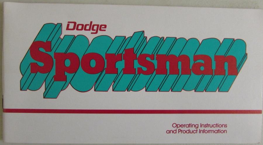 1977 dodge sportsman motorhome manual