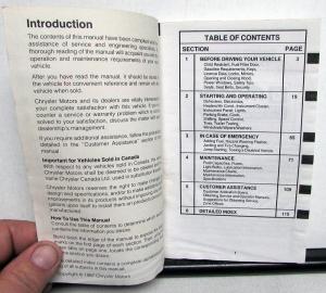 1988 Dodge Dakota Pickup Truck Owners Manual Original