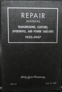 NOS 1932 1933 1934 1935 1936 1937 1938 - 1942 1946 1947 Ford Repair Shop Manual