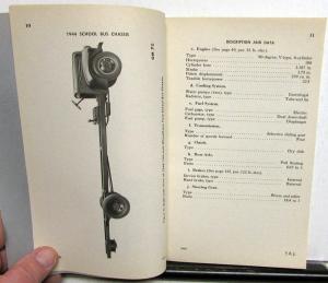 1944 Ford 100 HP V8 494T School Bus Truck Operator Owner Manual ORIGINAL