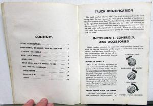 1957 Ford Truck Operators Owners Manual ORIGINAL & Pickup