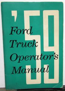 1959 Ford Truck Operators Owners Manual Pickup Original Care & Operation