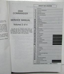 2006 Jeep Commander Dealer Service Shop Manual Set Repair Maintenance 4 Volumes