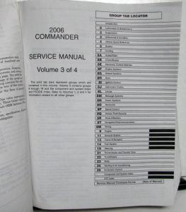 2006 Jeep Commander Dealer Service Shop Manual Set Repair Maintenance 4 Volumes