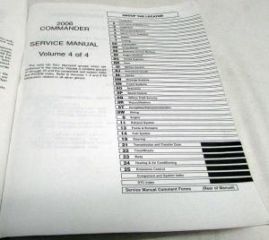 2006 Jeep Commander Dealer Service Shop Manual Set Repair Maintenance 4 Volumes