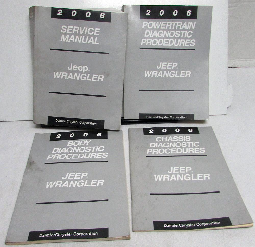 2006 Jeep Wrangler Dealer Service Shop Manual Repair Maintenance 4 Volume  Set