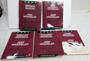 2003 Jeep Wrangler Dealer Service Shop Manual Repair Maintenance 4 X 4 Set Of 5
