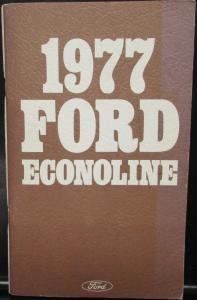 1977 Ford Econoline & Club Wagon Owners Manual ORIGINAL