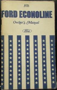 1976 Ford Econoline & Club Wagon Truck Owners Manual ORIGINAL Blue Cover